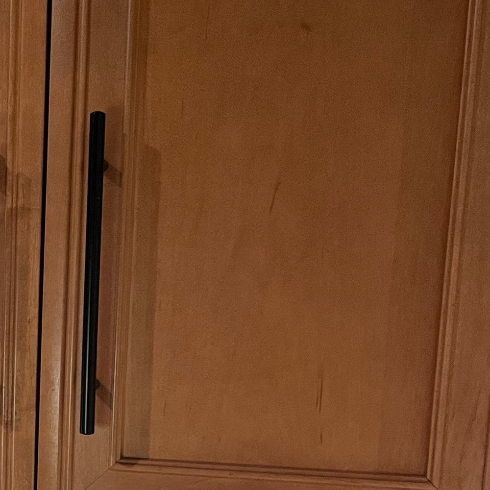 Bundle of 3 modern black metal kitchen cabinet door or drawer pulls